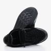OUTLET Black women's sneakers on a hidden wedge Haveria - Footwear