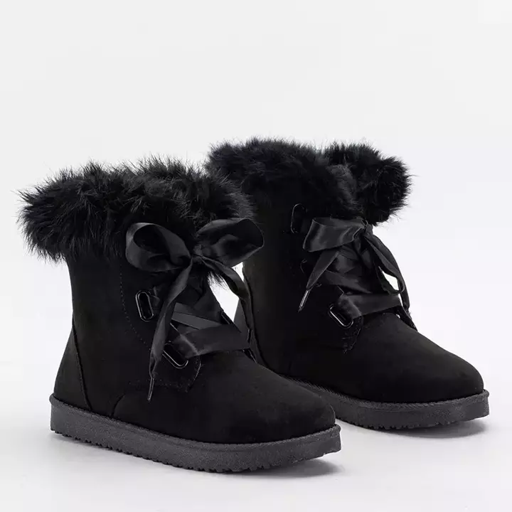 OUTLET Black women's snow boots from Ritalo - Footwear
