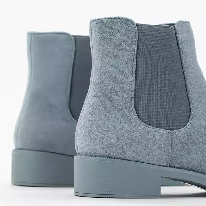 OUTLET Blue women's eco-suede Lunara slipper boots - Footwear