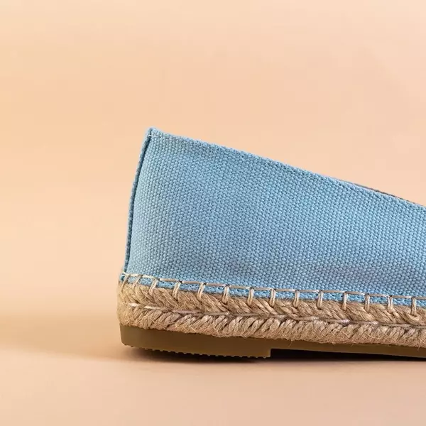 OUTLET Blue women's espadrilles with a Placida patch - Footwear