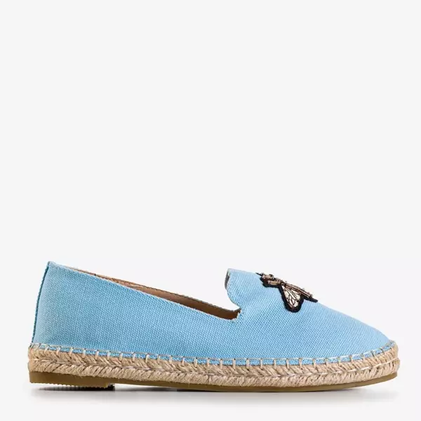 OUTLET Blue women's espadrilles with a Placida patch - Footwear