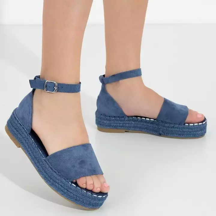 OUTLET Blue women's platform sandals Sitra - Footwear