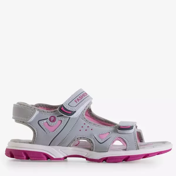 OUTLET Gray children's Ligs velcro sandals - Footwear