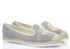 OUTLET Gray espadrilles with a floral Hoa motif - Footwear