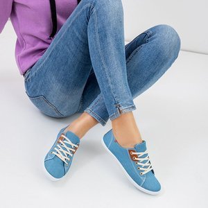 OUTLET Light blue women's Sindri lace-up sneakers - Footwear