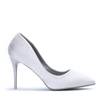 OUTLET Light gray pumps on a Jazmine stiletto - Shoes