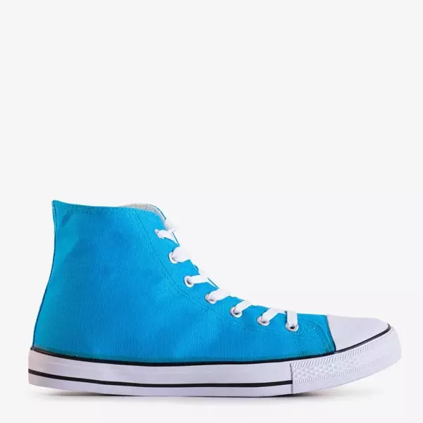 OUTLET Men's blue high-top sneakers Mishay - Footwear