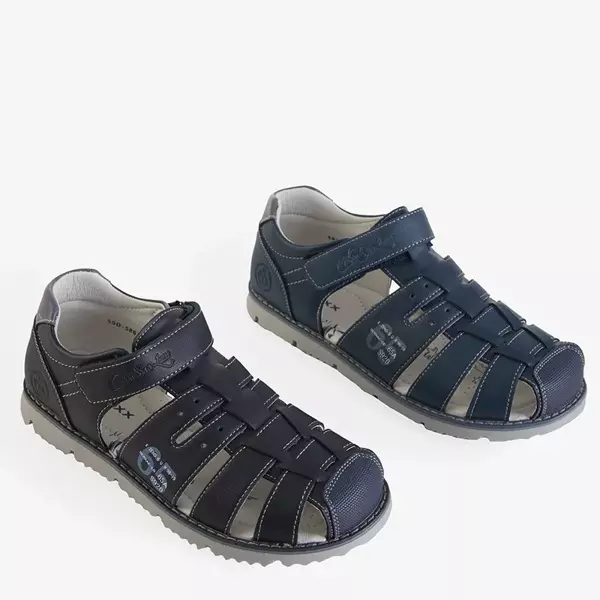 OUTLET Navy blue sandals for boys Sopoti - Footwear