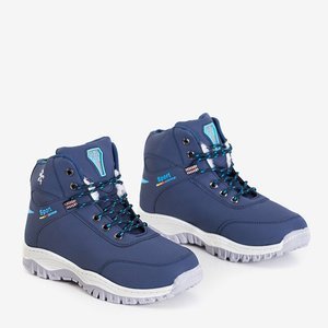 OUTLET Navy blue women's insulated snow boots Naida - Footwear