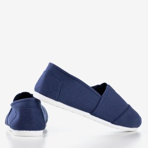 OUTLET Navy blue women's slip-on sneakers Slavarina - Footwear