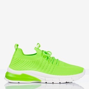 OUTLET Neon green women's sports shoes Brighton - Footwear