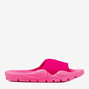 OUTLET Neon pink slippers with mesh Sensie - Footwear