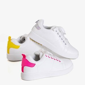 OUTLET Oxana white and silver women's sneakers - Footwear