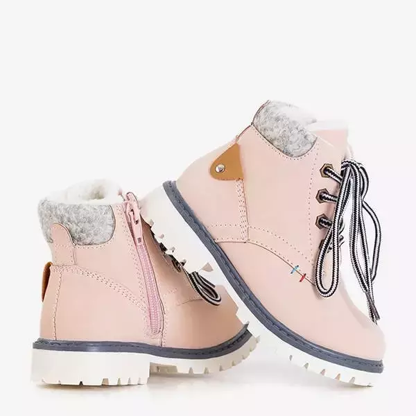 OUTLET Pink girls' insulated Tiptop boots - Footwear
