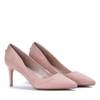 OUTLET Pink pumps with eco suede Cordelia - Shoes