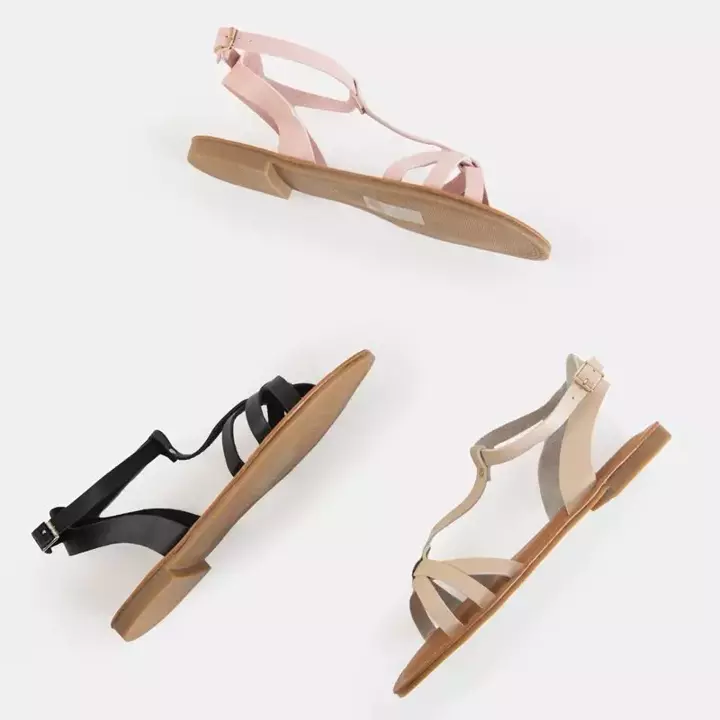 OUTLET Pink women's eco-leather sandals Tulir - Footwear