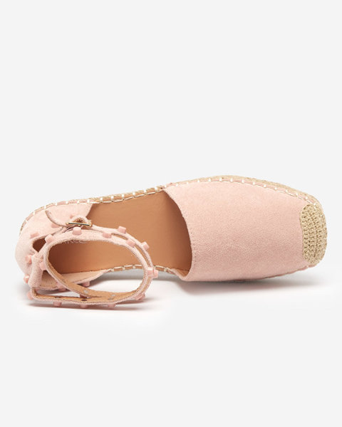 OUTLET Pink women's espadrilles with Lonesi jets - Footwear