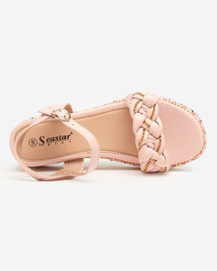 OUTLET Pink women's flat sandals Rella - Footwear