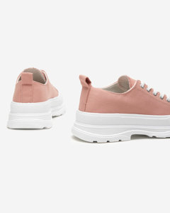 OUTLET Pink women's sports sneakers Cresoma - Footwear
