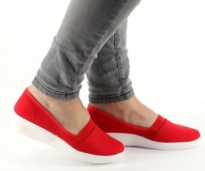 OUTLET Red ballerinas on the wedge Biella - Shoes