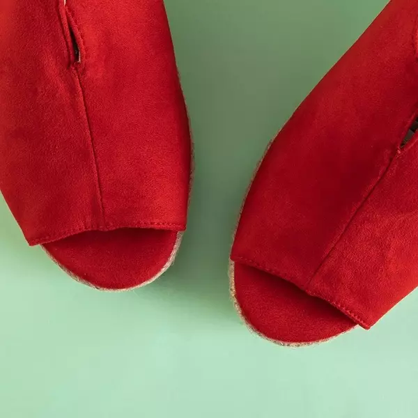 OUTLET Red women's Clowse platform sandals - Footwear