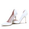 OUTLET White high heels with a cut Musa - Footwear