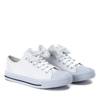 OUTLET White sneakers with a decorative bow Lisyy - Footwear