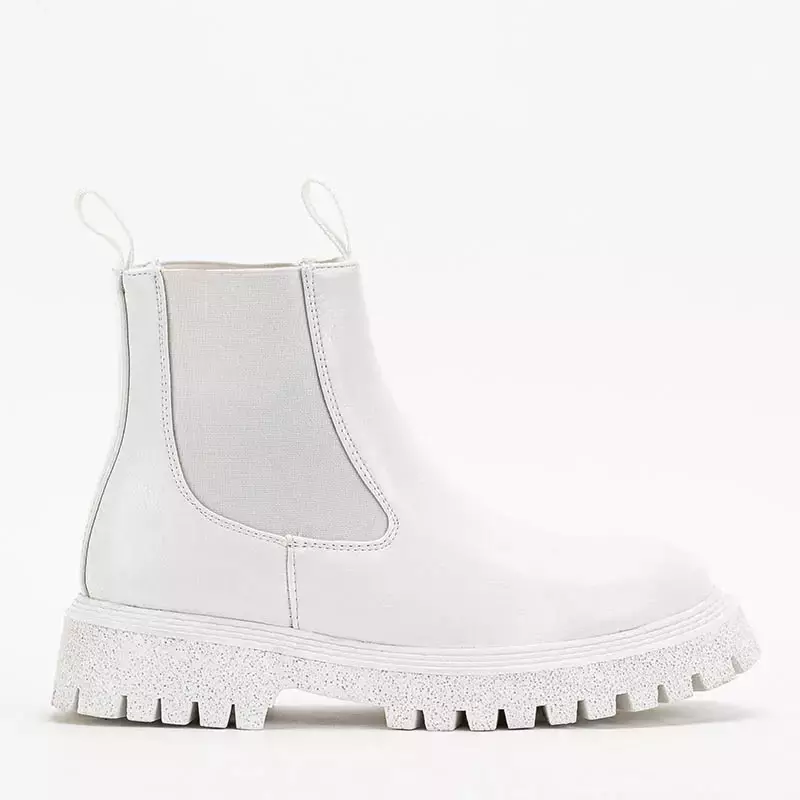 OUTLET White women's high boots Nurvi - Footwear