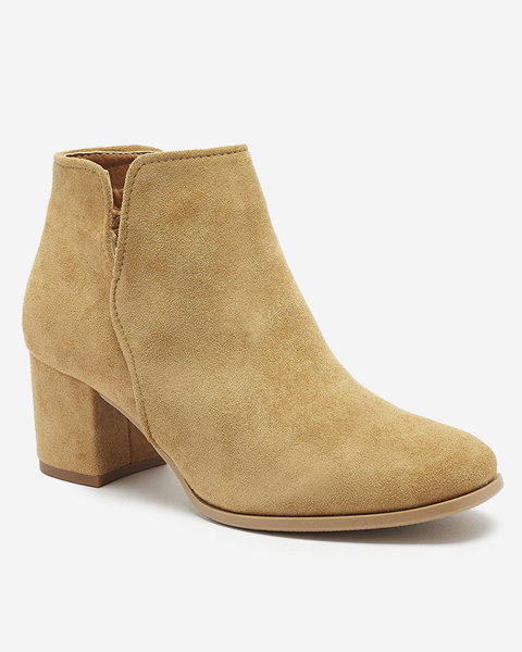 OUTLET Women's eco-suede boots in camel Frenas - Footwear