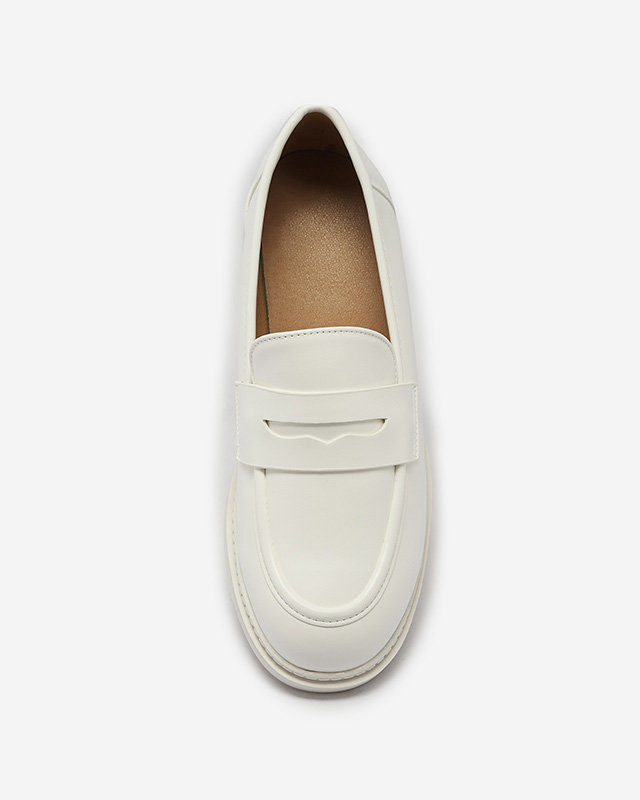 OUTLET Women's moccasins in white Selenna- Footwear