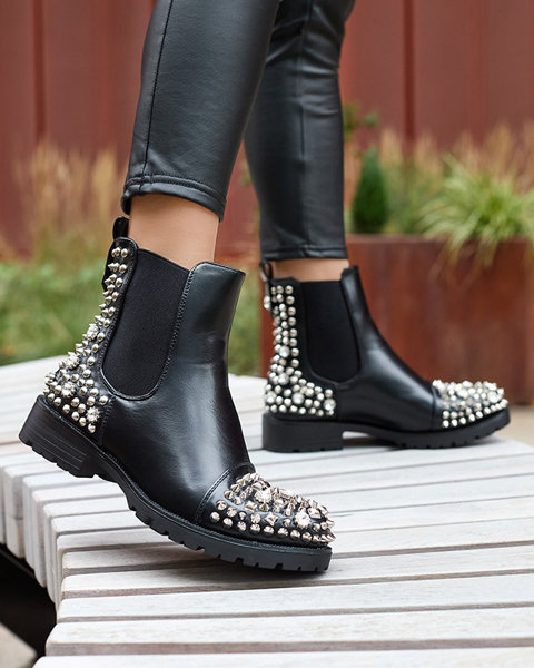 OUTLET Women's studded boots in black Amerapi- Footwear