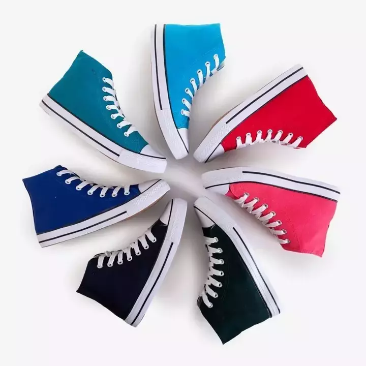 OUTLET Women's turquoise high-top Skarla sneakers - Footwear