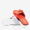 Orange flip flops with Semuala bow - Footwear 1