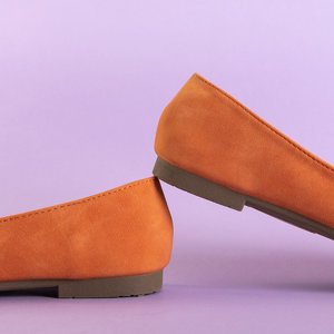 Orange women's moccasins with tassels Cilive - Footwear