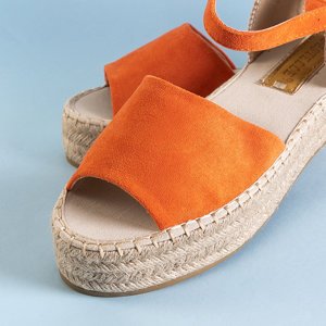 Orange women's platform sandals Almira - Footwear