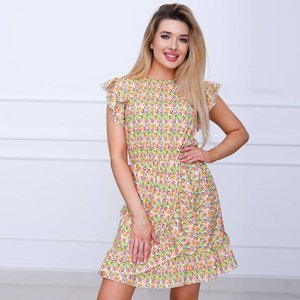 Patterned women's flared dress - Clothing
