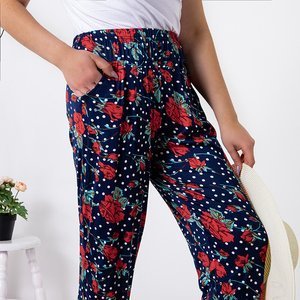 Patterned women's trousers PLUS SIZE - Clothing