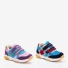 Pink children's shoes with colorful inserts Radosca - Footwear