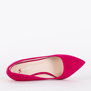 Pink eco-suede stiletto pumps Veneci - Footwear