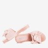 Pink flip-flops with a bow Sabella - Footwear 1