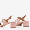 Pink low heel sandals Riota - Footwear