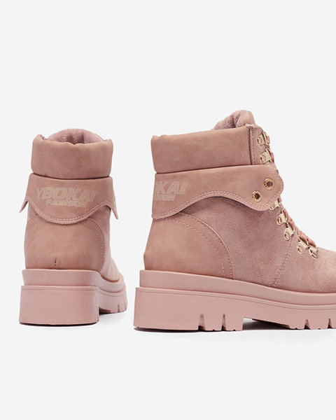 Pink women's boots insulated trappers Boserra - Footwear