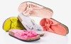 Pink women's slippers with a Sun and Fun bow - Footwear