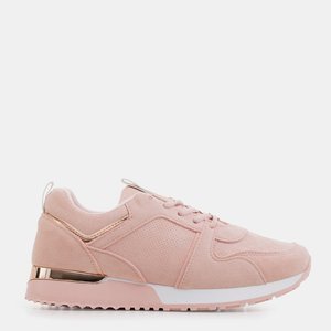 Pink women's sports shoes with metallic inserts Marhina - Footwear