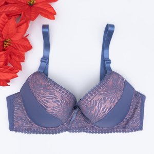 Purple padded bra with lace - Underwear