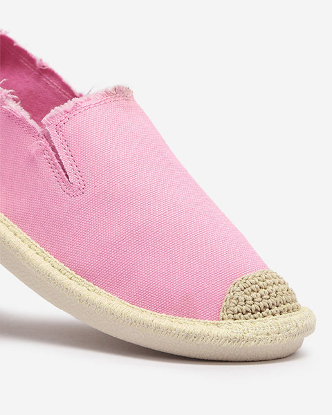 Rafiel's pink fabric espadrilles for women - Footwear