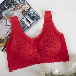 Red lace bralette bra - Underwear