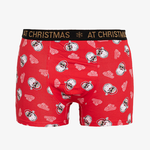 Red men's Christmas boxer shorts - Underwear