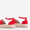 Red women's espadrilles on the Maritel platform - Footwear