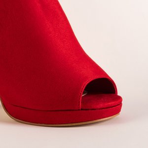 Red women's high-heeled sandals Wefira - Footwear